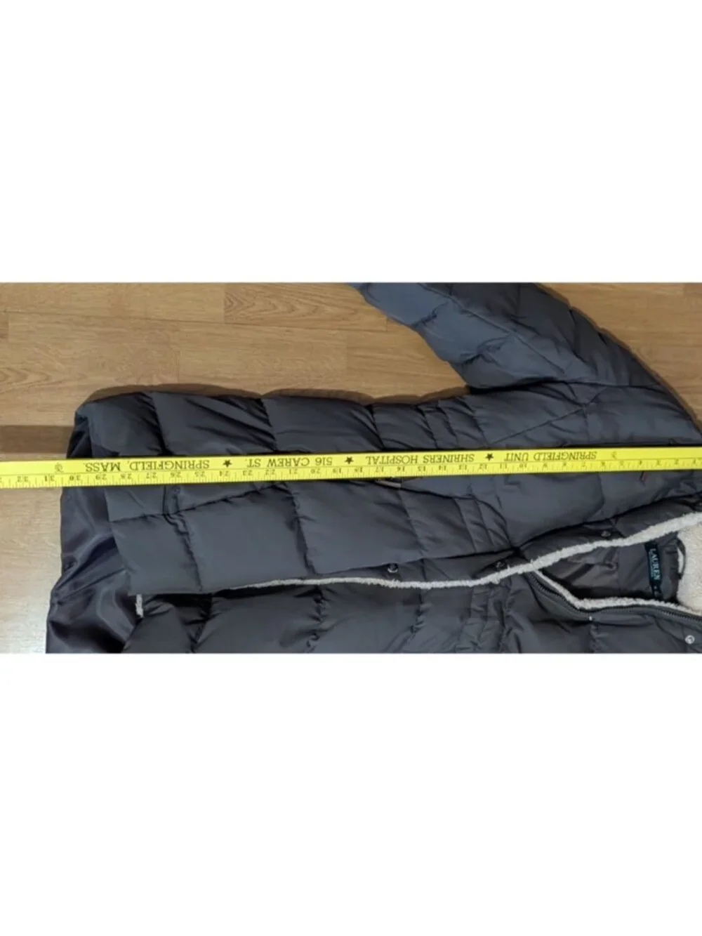 Lauren Ralph Lauren Womens Medium Down Puffer Coat Jacket faux Fur Lined Hood